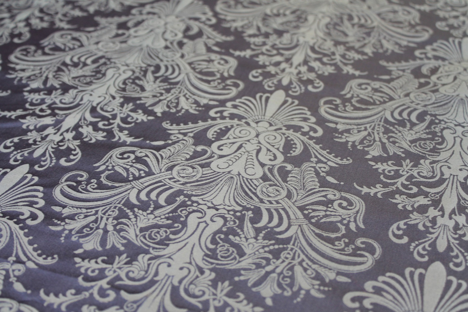 Rococo Brocade - Blue/Blue fabric, image 4 of 8