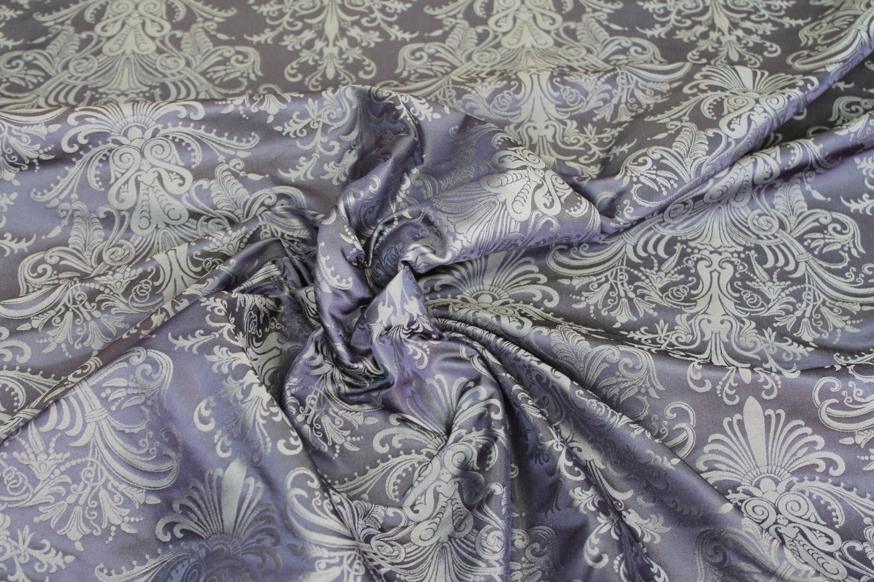 Rococo Brocade - Blue/Blue fabric, image 5 of 8
