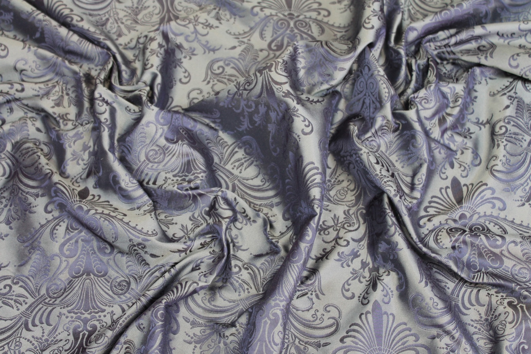 Rococo Brocade - Blue/Blue fabric, image 7 of 8