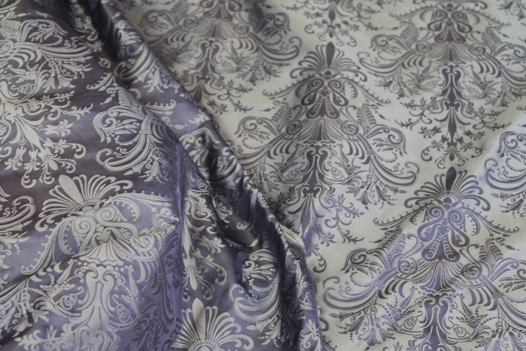 Rococo Brocade - Blue/Blue fabric, image 8 of 8