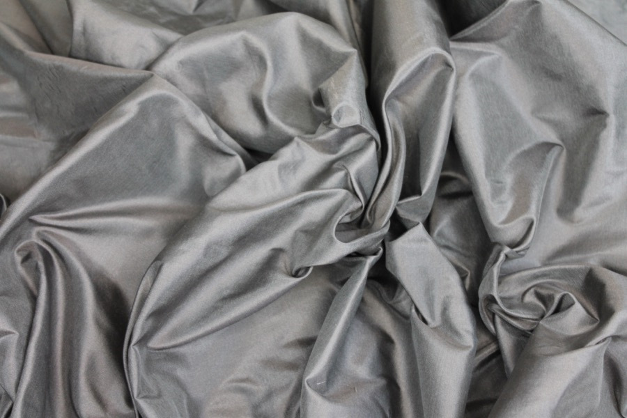 Silk Taffeta - Light weight - Dark Grey fabric, image 4 of 7