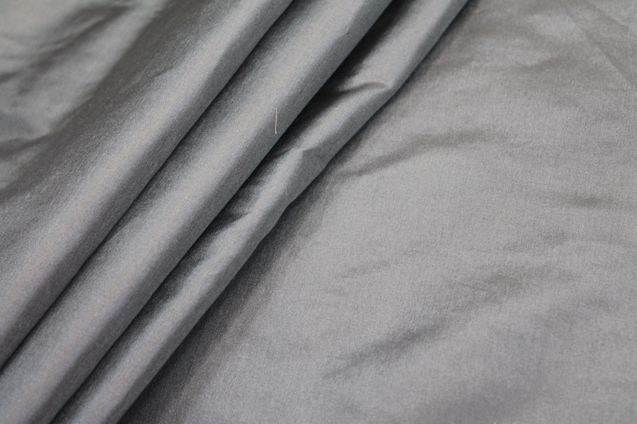 Silk Taffeta - Light weight - Dark Grey fabric, image 2 of 7