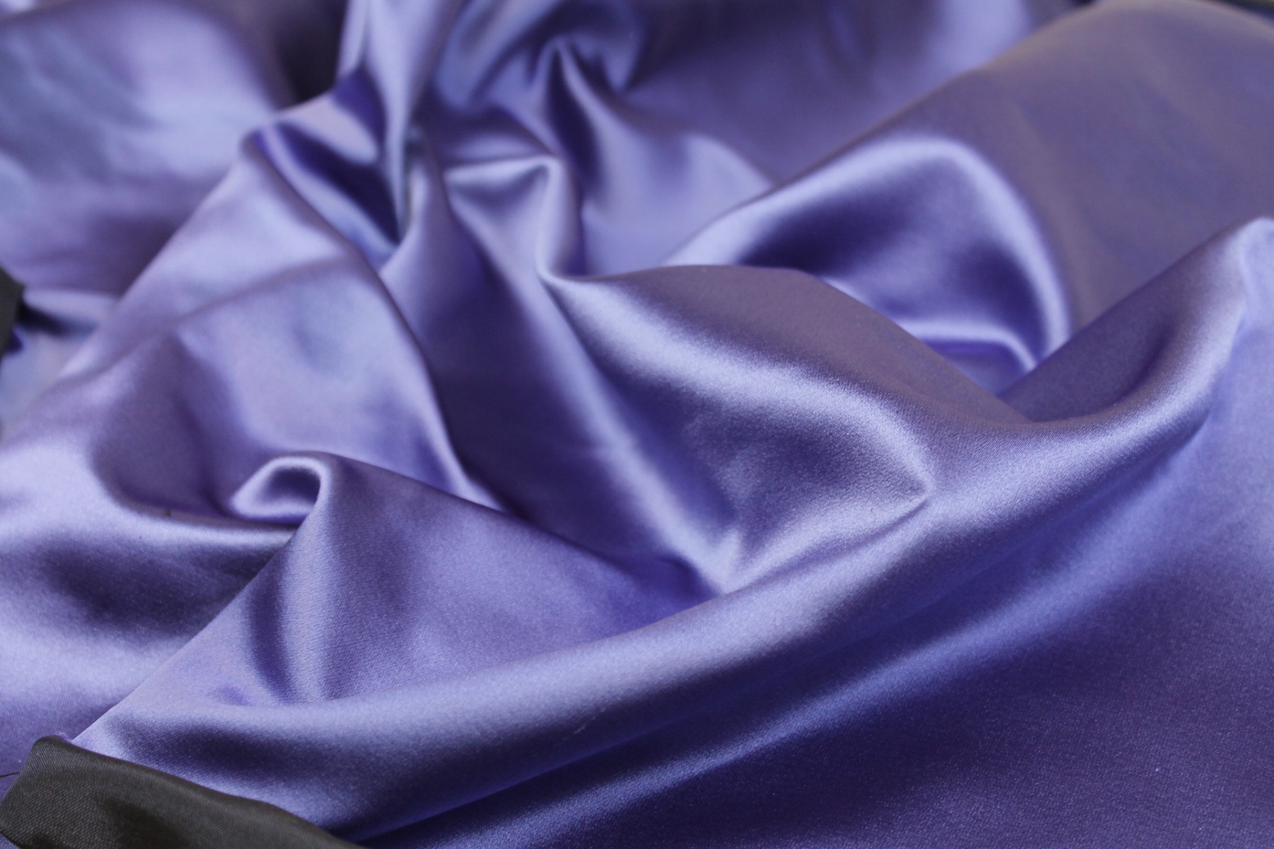 Two Tone Silk Duchess Satin - Purple/Black fabric, image 2 of 7