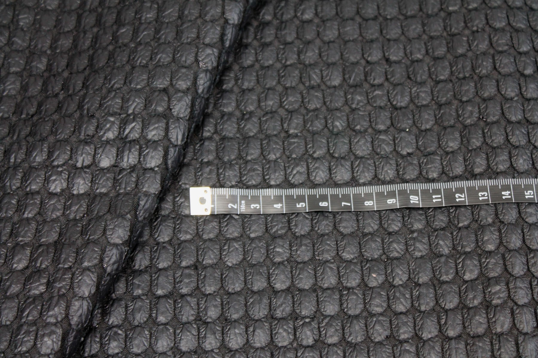 Black Leather Look Scale Fabric, image 6 of 9