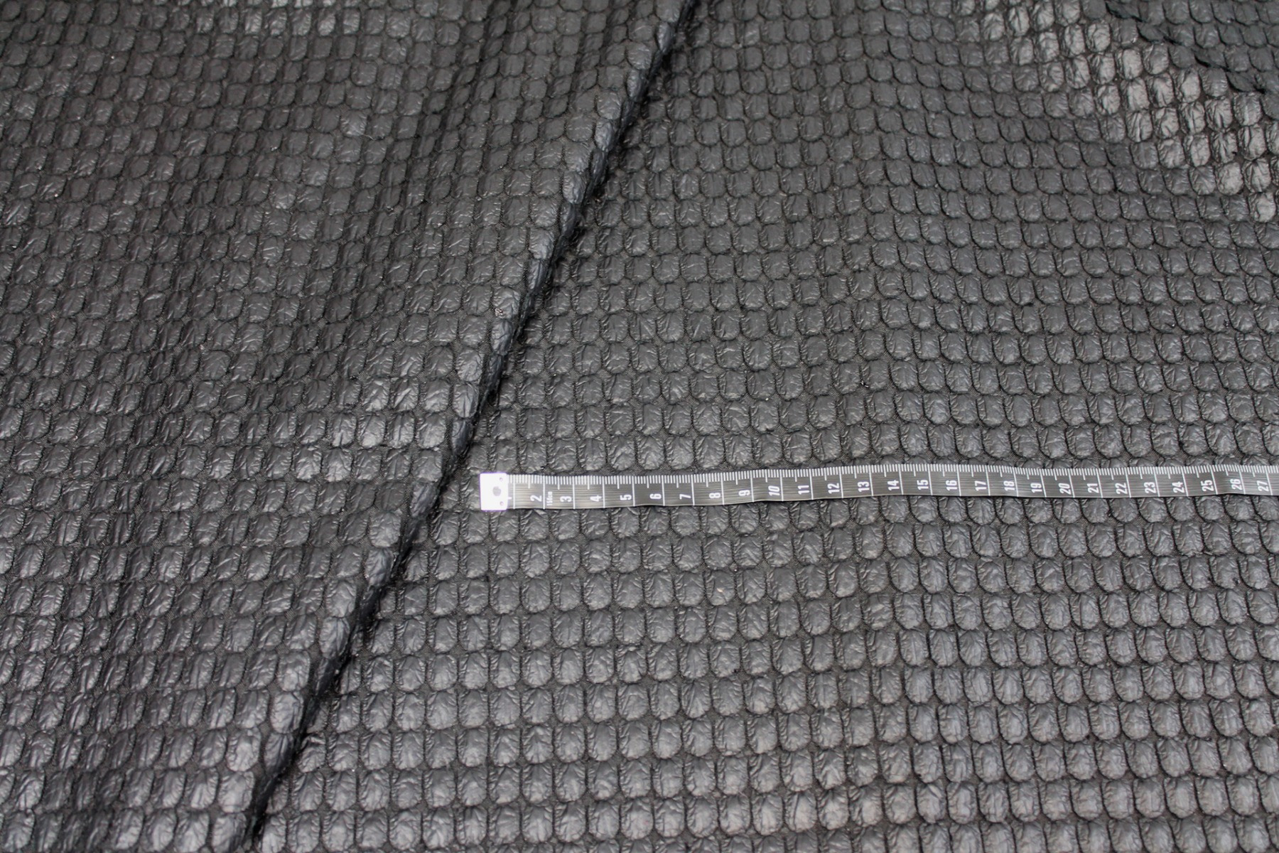 Black Leather Look Scale Fabric, image 7 of 9