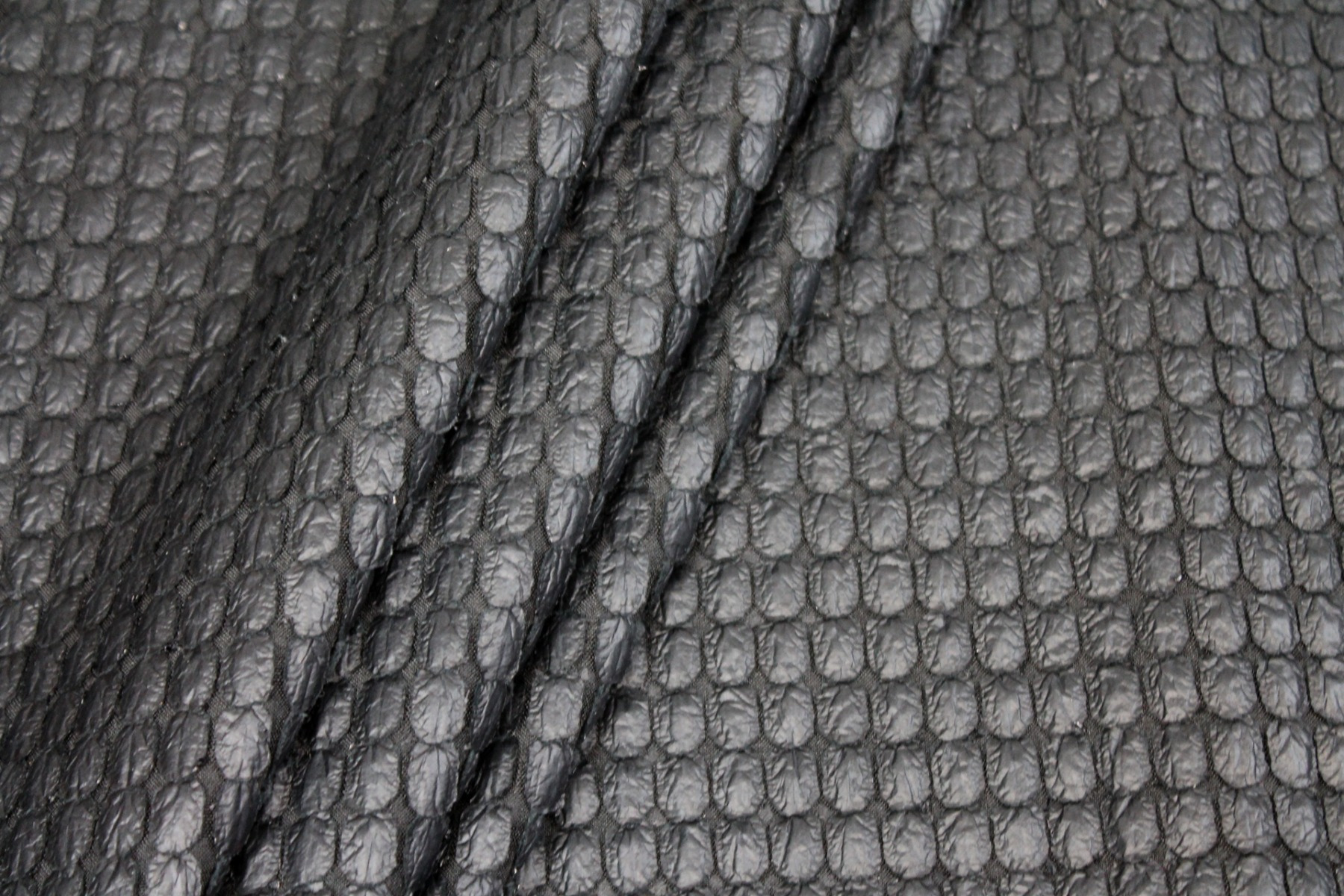 Black Leather Look Scale Fabric
