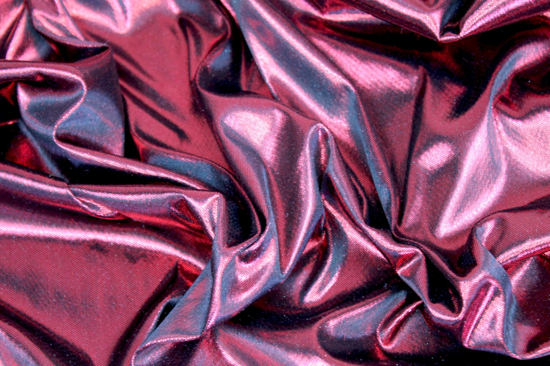Metallic Foiled Jersey - "Liquid Lamé" - Black / Red fabric, image 3 of 6