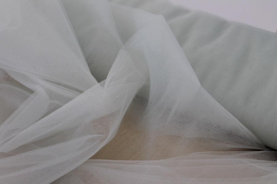 Nylon Veiling Tulle - Pale Duck Egg Blue fabric, image 3 of 3