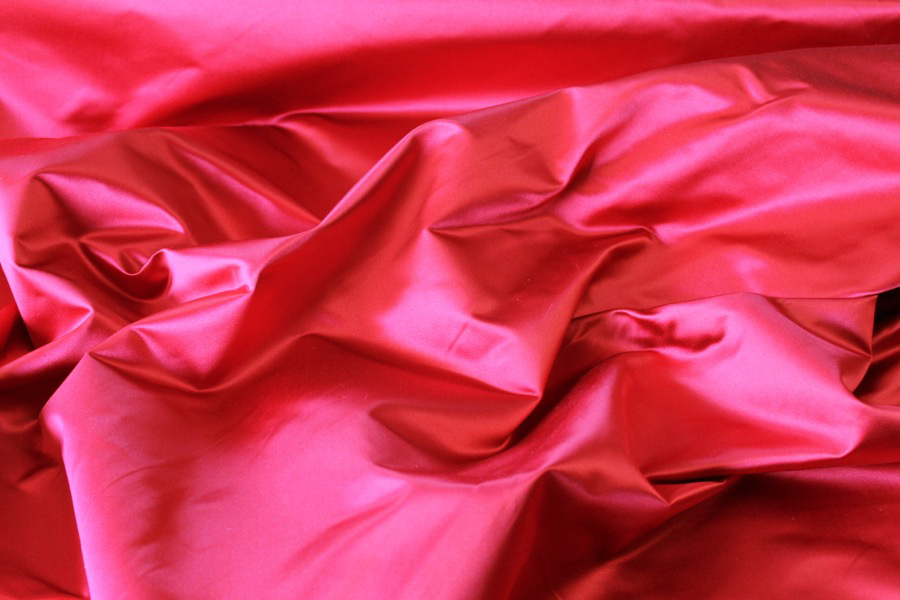 Silk Duchesse Satin - Red fabric, image 5 of 7