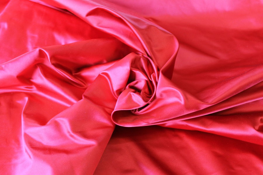 Silk Duchesse Satin - Red fabric, image 2 of 7
