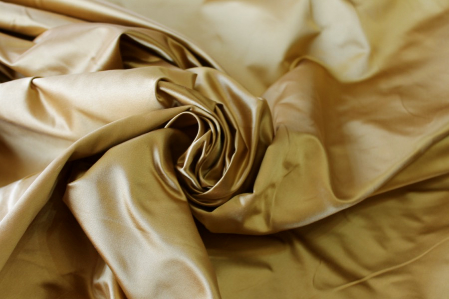Silk Duchesse Satin - Ochre fabric