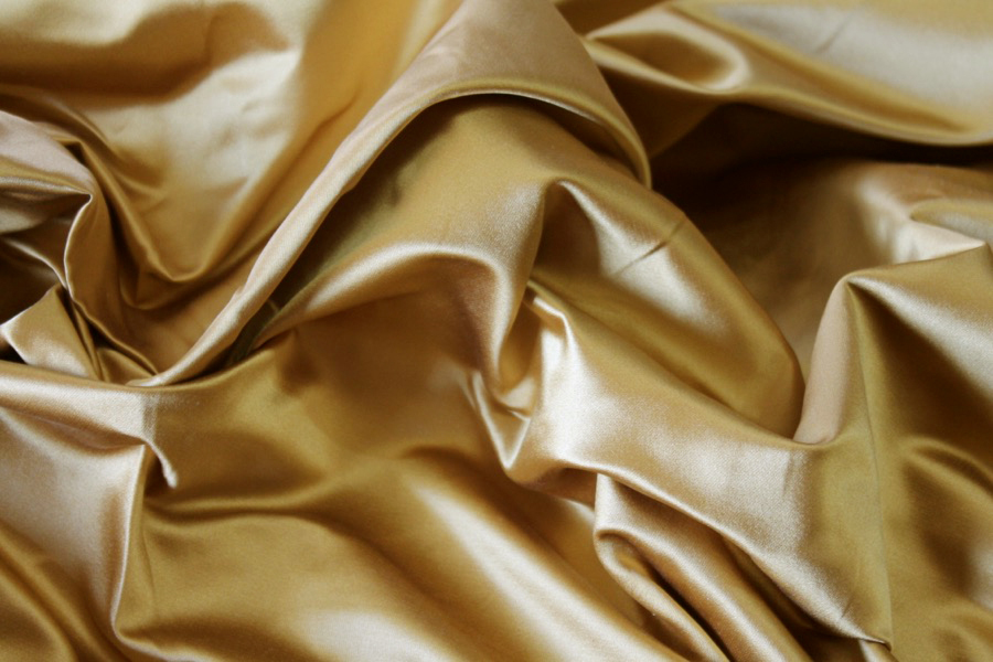 Silk Duchesse Satin - Ochre fabric, image 5 of 5