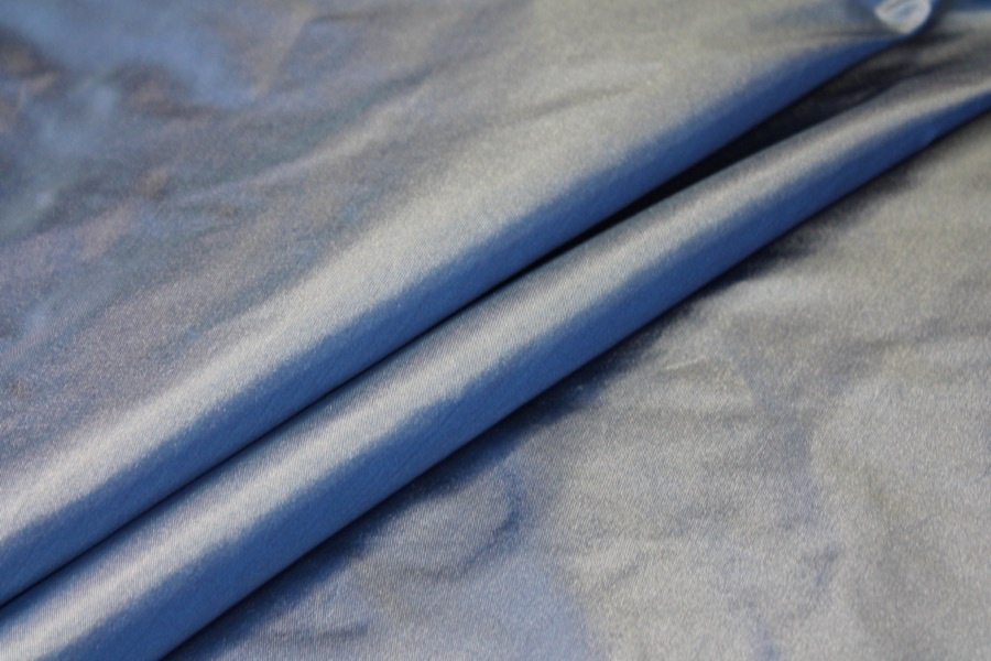 Polyester Taffeta - Royal Blue shot Mint fabric, image 5 of 7
