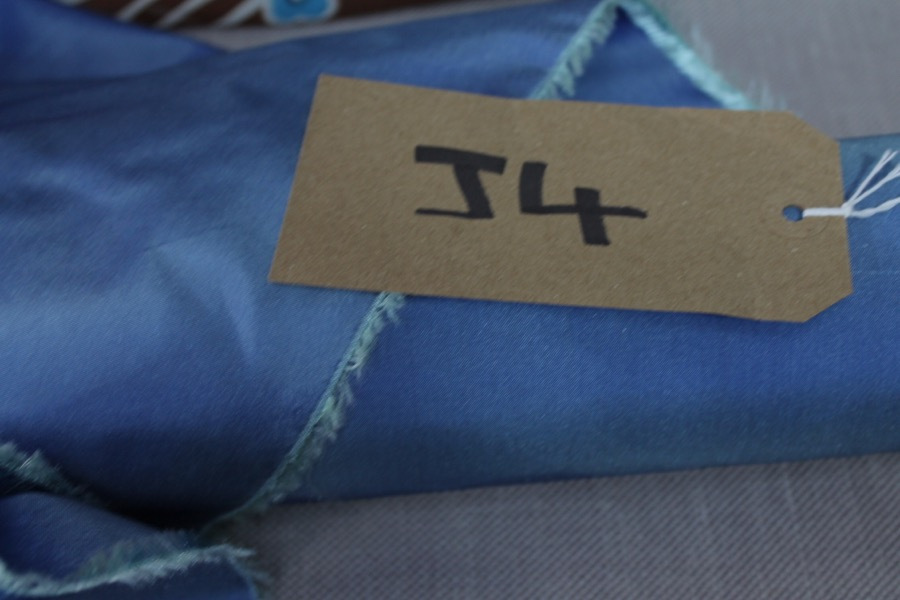 Polyester Taffeta - Royal Blue shot Mint fabric, image 7 of 7