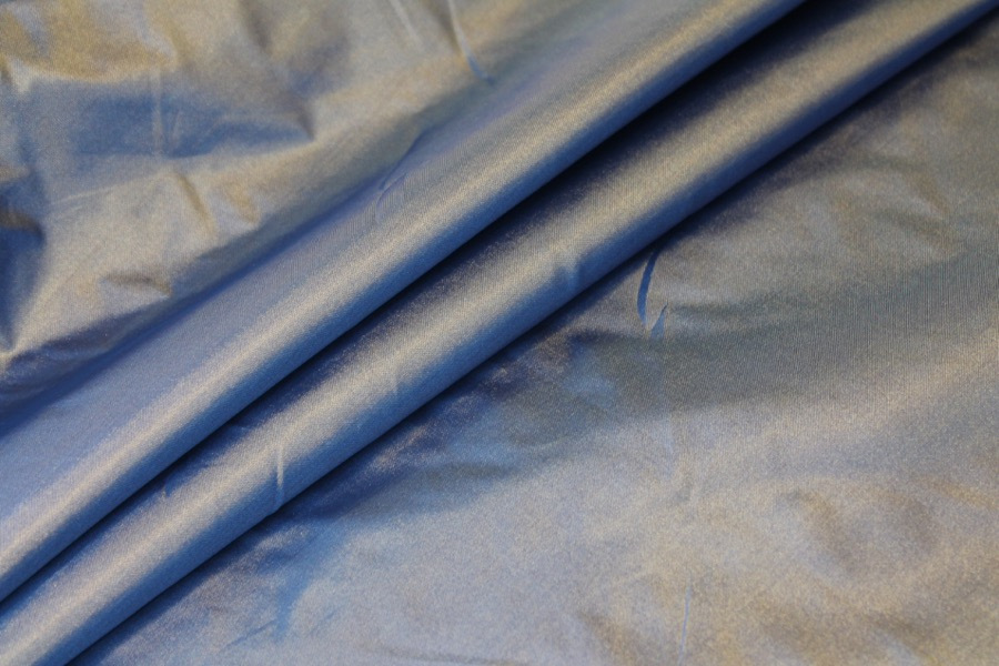 Polyester Taffeta - Blue shot Gold fabric, image 4 of 7