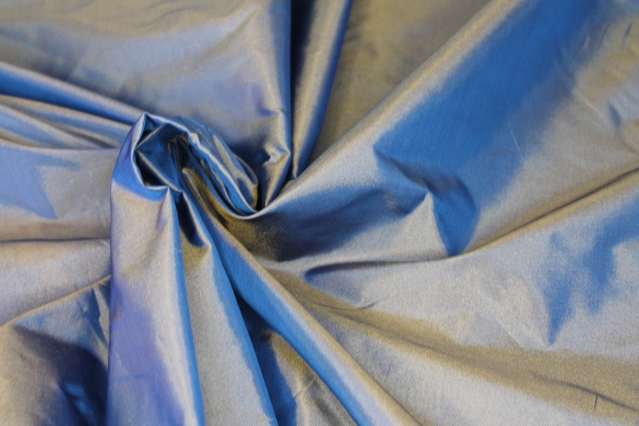 Polyester Taffeta - Blue shot Gold fabric