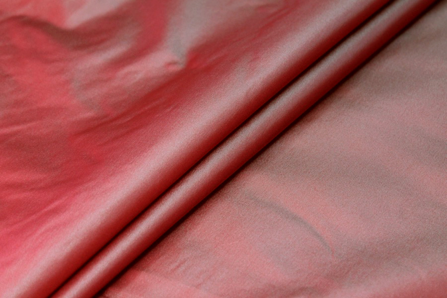 Acetate Taffeta - Red shot Mint fabric, image 4 of 8