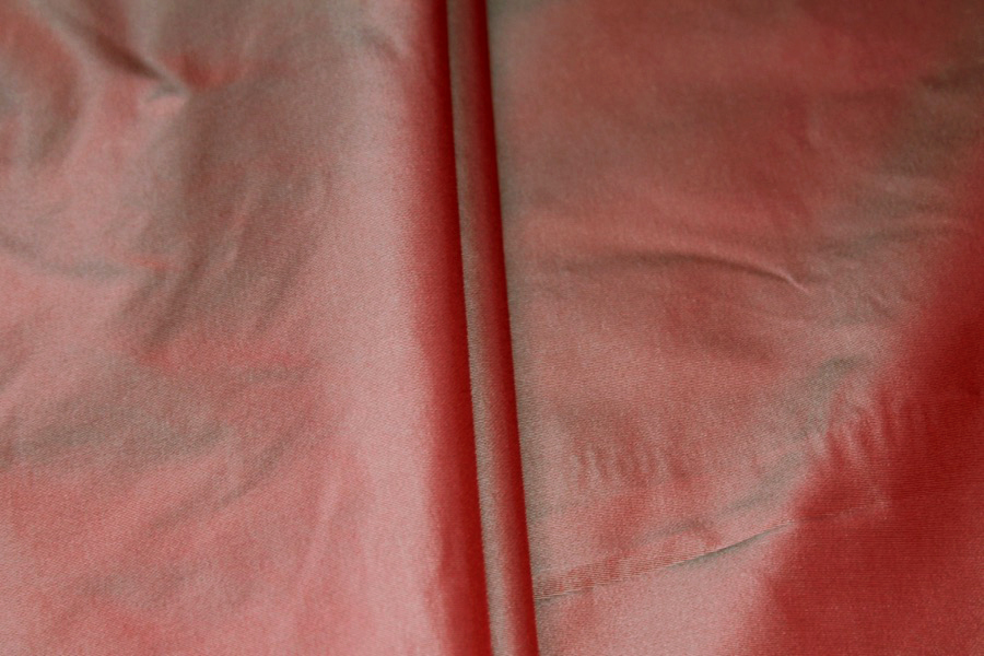 Acetate Taffeta - Red shot Mint fabric, image 6 of 8