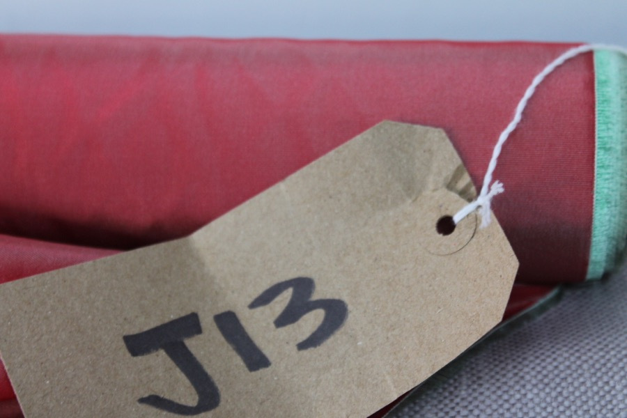 Acetate Taffeta - Red shot Mint fabric, image 8 of 8
