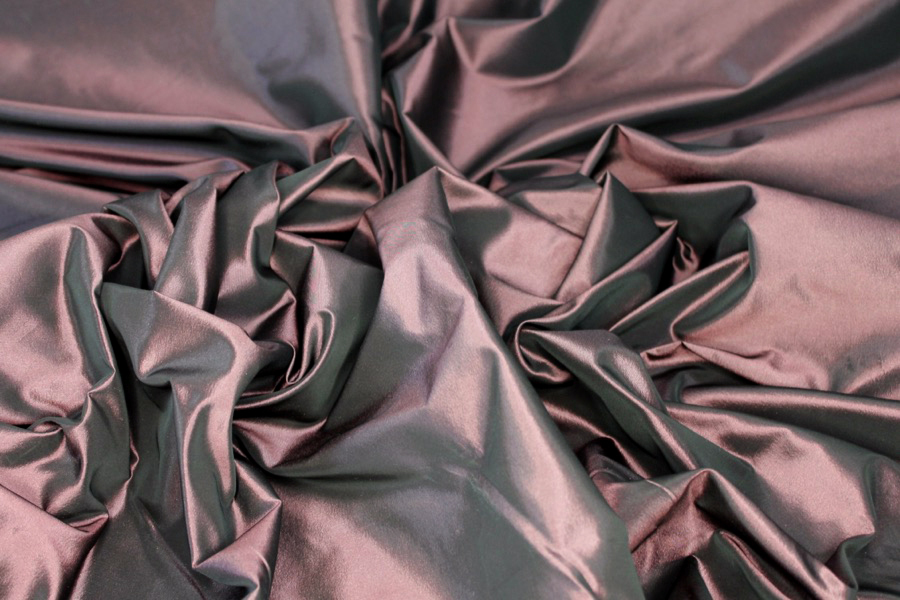 Acetate Taffeta - Plum shot Black fabric, image 4 of 7