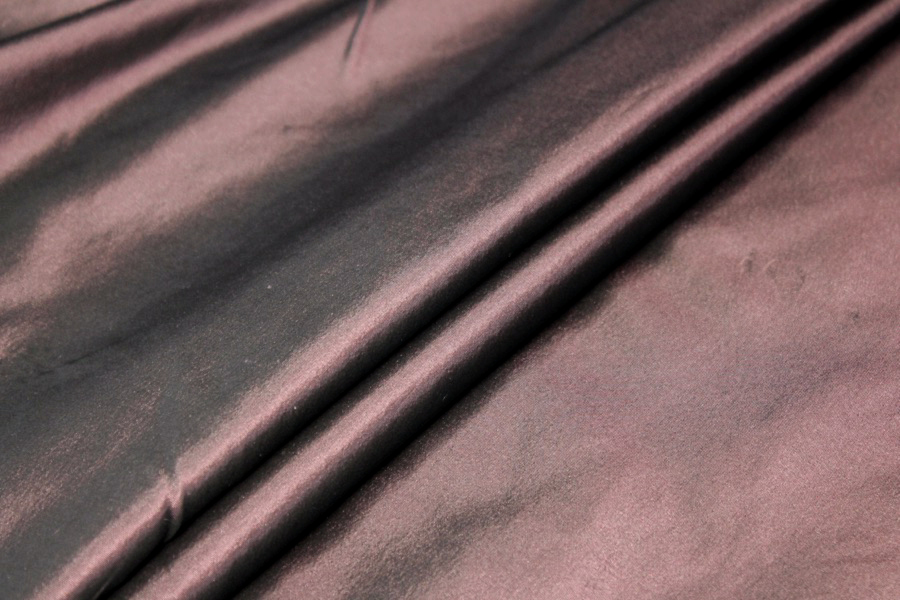 Acetate Taffeta - Plum shot Black fabric, image 6 of 7