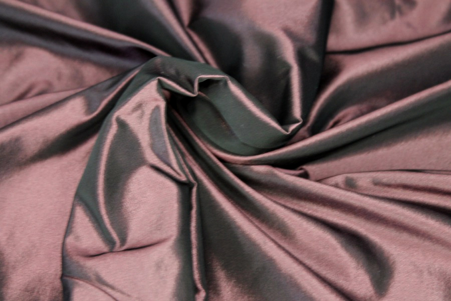 Acetate Taffeta - Plum shot Black fabric, image 7 of 7