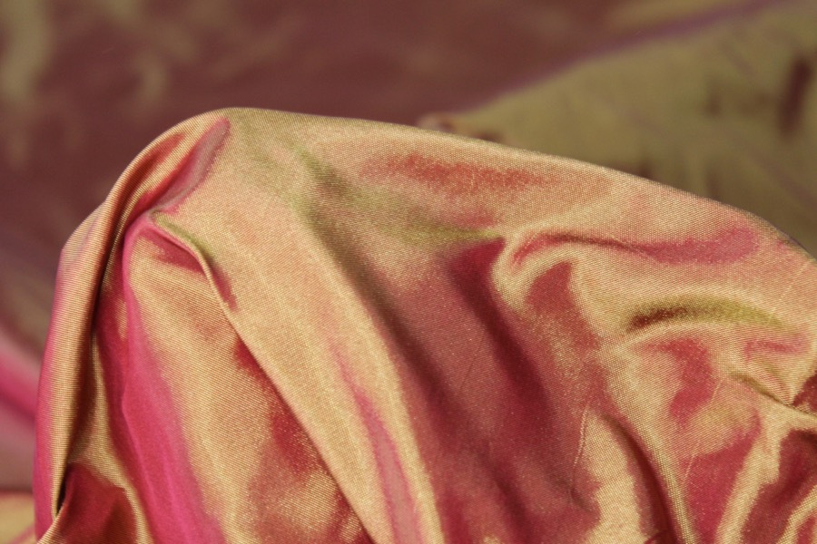 Polyester Taffeta - Red shot Yellow fabric, image 7 of 7