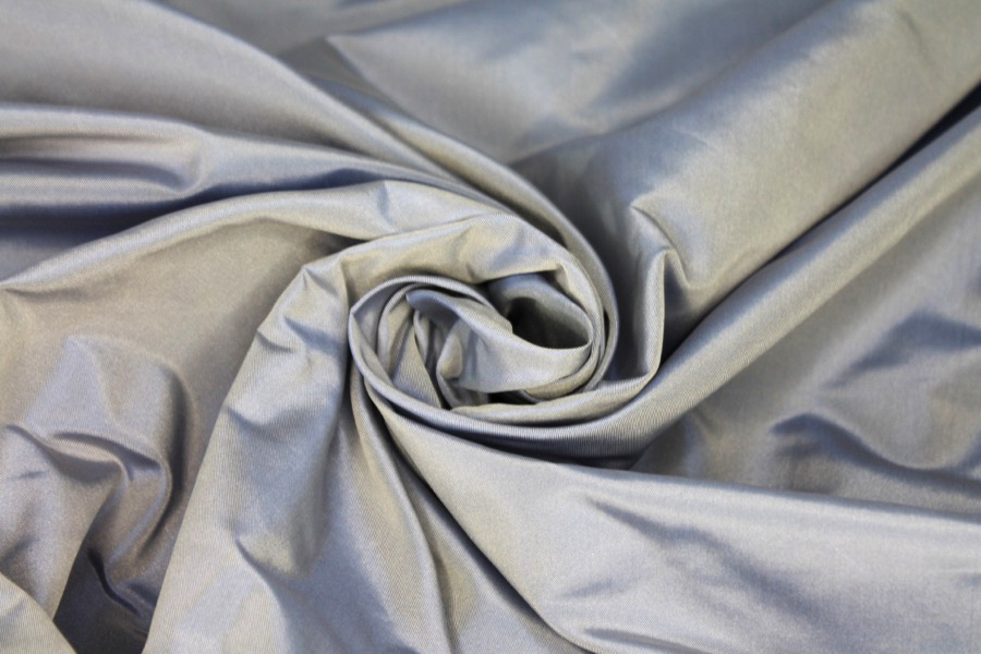Polyester Taffeta - Royal Blue shot Ivory fabric