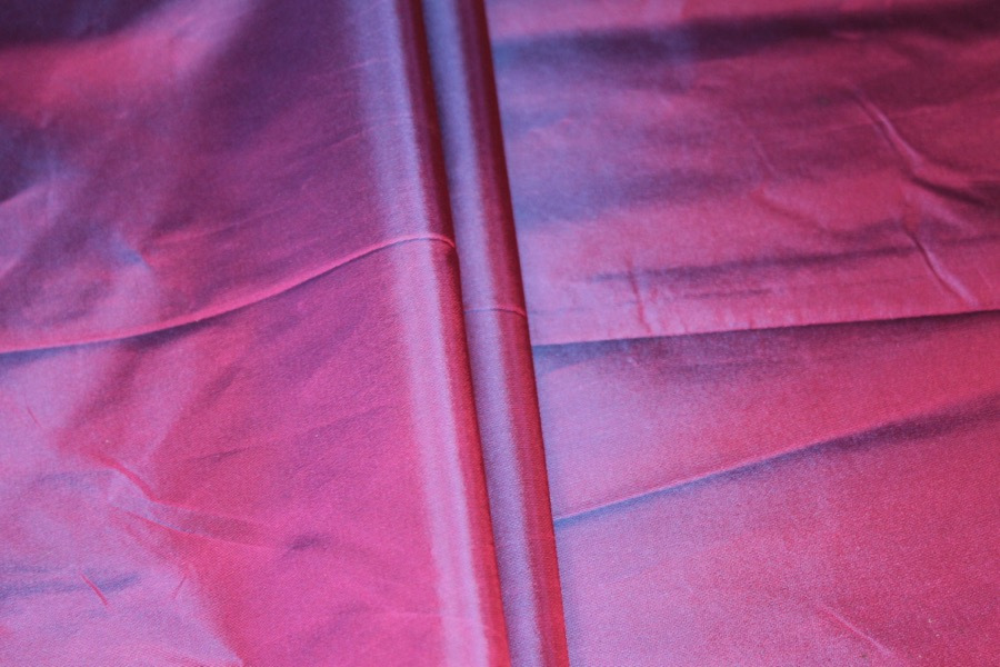 Acetate Taffeta - Red shot Blue fabric, image 6 of 7