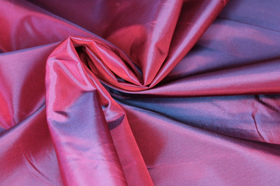 Acetate Taffeta - Red shot Blue fabric, image 7 of 7