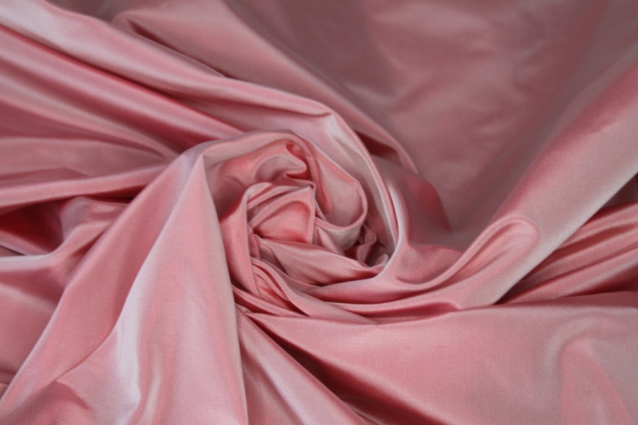 Acetate Taffeta - Red shot Ivory fabric