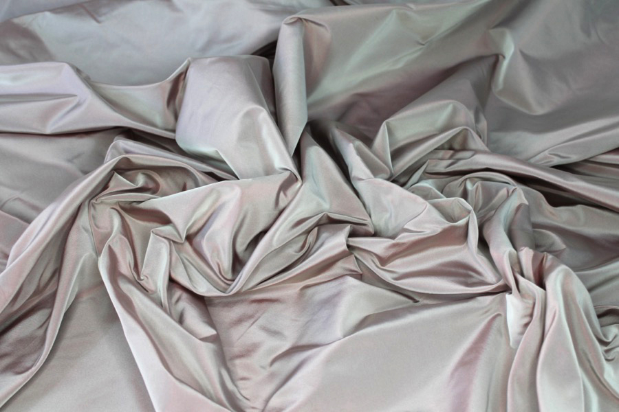 Acetate Taffeta - Burgundy shot Ivory fabric, image 2 of 7