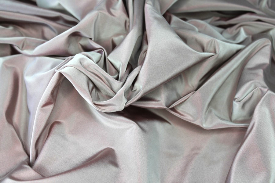 Acetate Taffeta - Burgundy shot Ivory fabric, image 4 of 7