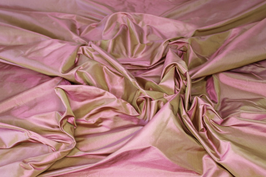 Polyester Taffeta - Pink shot Golden Brown fabric, image 6 of 8