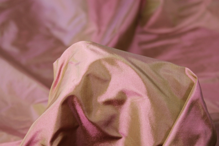 Polyester Taffeta - Pink shot Golden Brown fabric, image 4 of 8