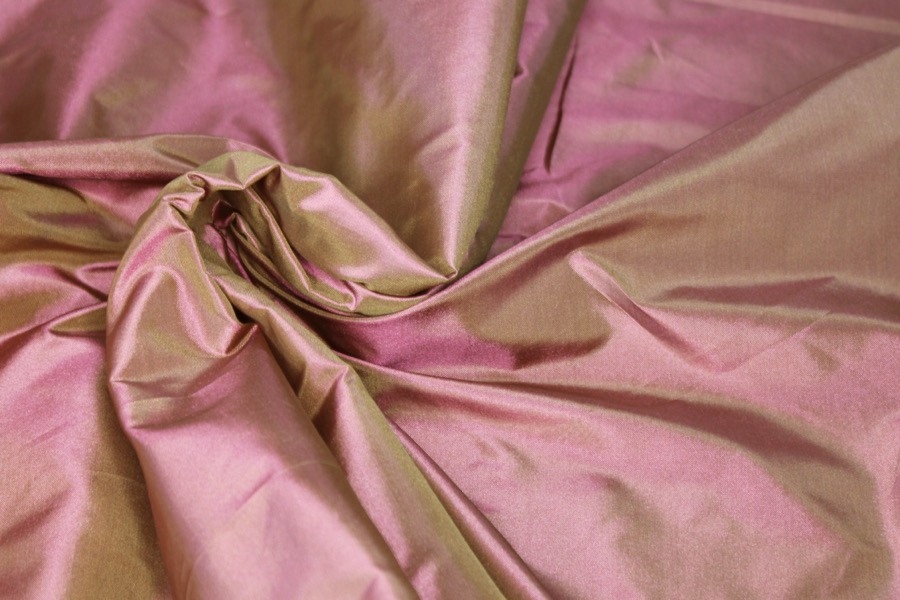 Polyester Taffeta - Pink shot Golden Brown fabric, image 8 of 8
