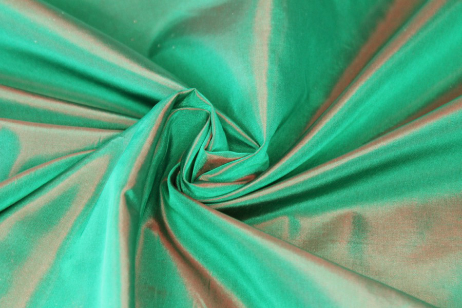Acetate Taffeta - Green shot Red fabric