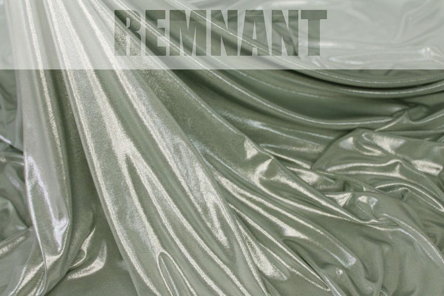 Slinky Jersey - Pale Aqua Metallic Foil - 1.1m Piece fabric