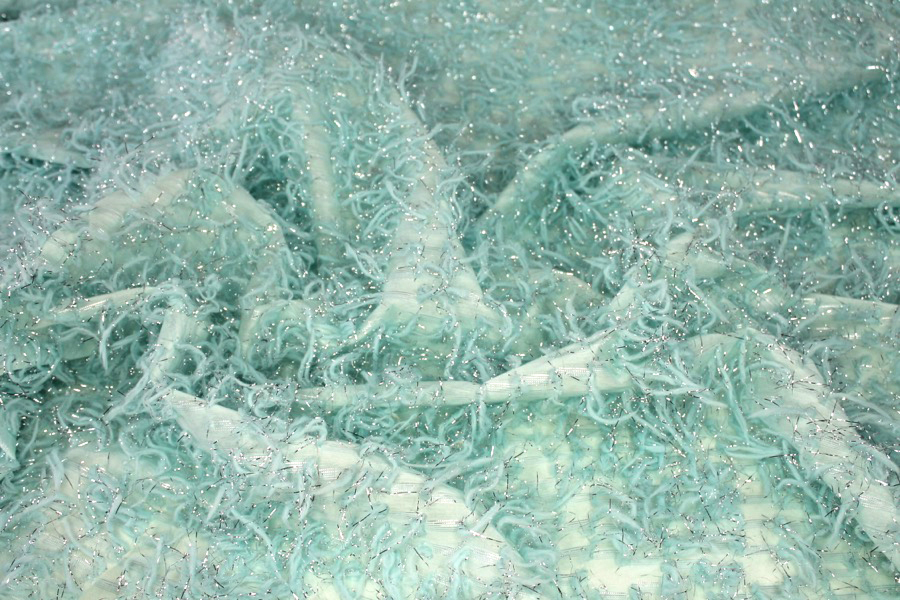 Tufts with Lurex - Mint fabric, image 2 of 6
