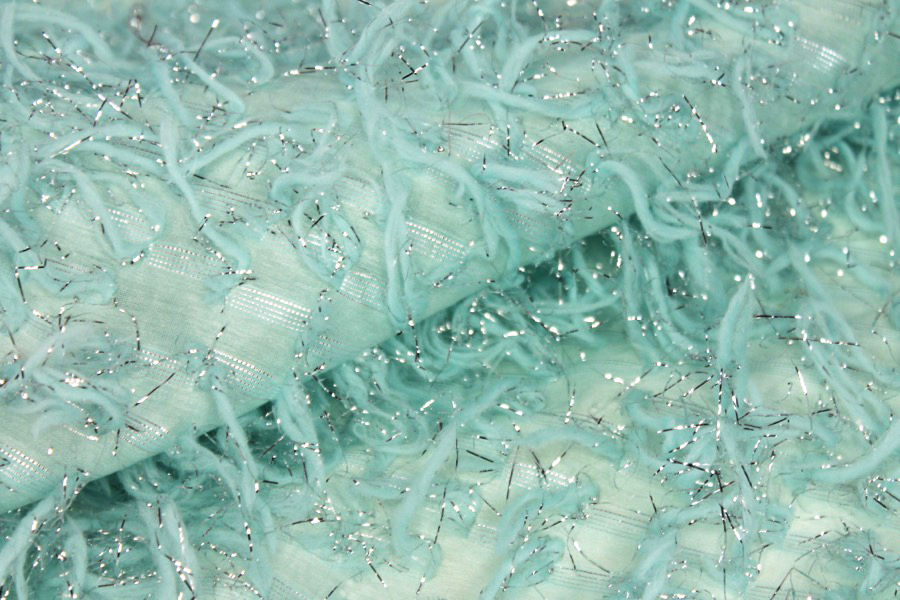 Tufts with Lurex - Mint fabric, image 4 of 6