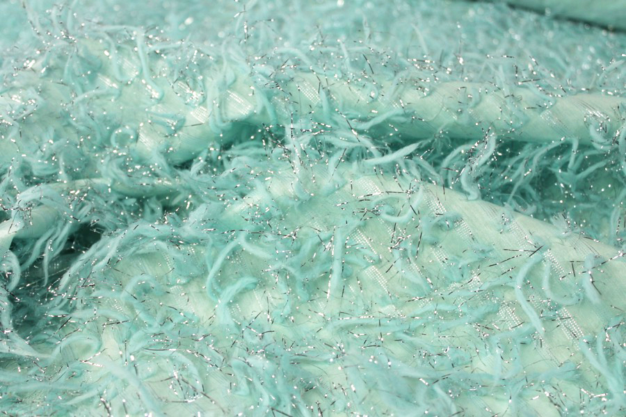 Tufts with Lurex - Mint fabric, image 3 of 6