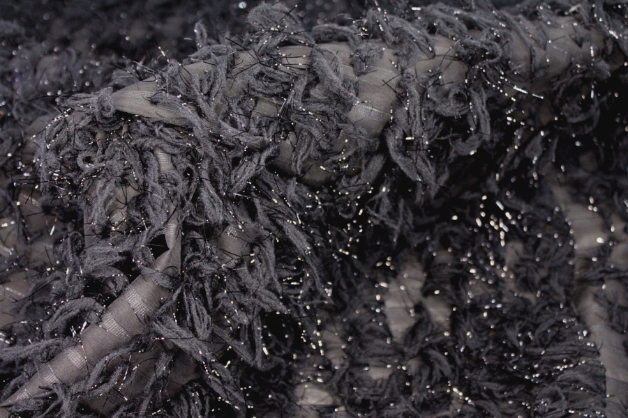 Tufts with Lurex - Black fabric, image 3 of 5