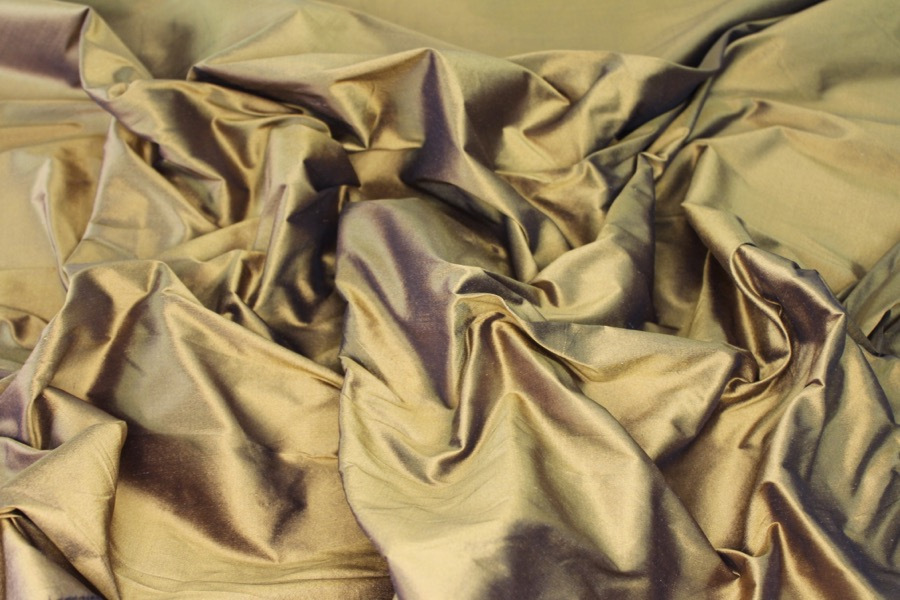 Silk Dupion - Blackened Bronze fabric, image 6 of 8