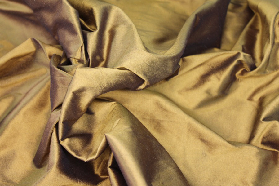 Silk Dupion - Blackened Bronze fabric, image 5 of 8