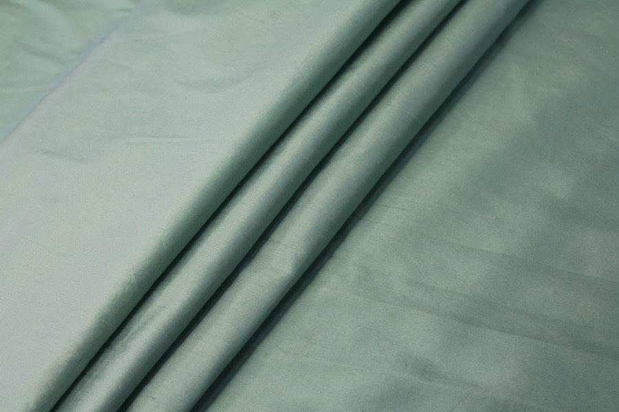 Silk Dupion - Arsenic Green fabric, image 6 of 8