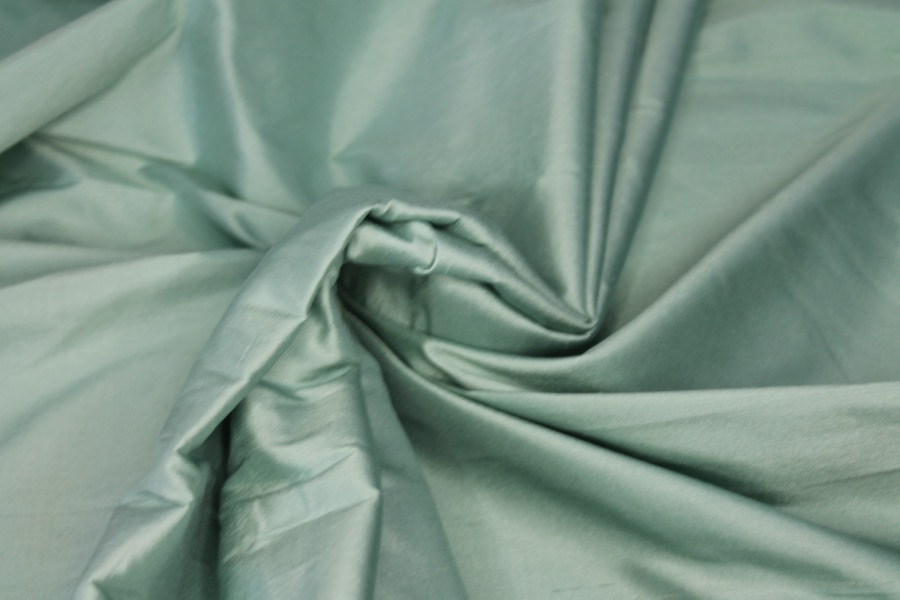 Silk Dupion - Arsenic Green fabric, image 7 of 8