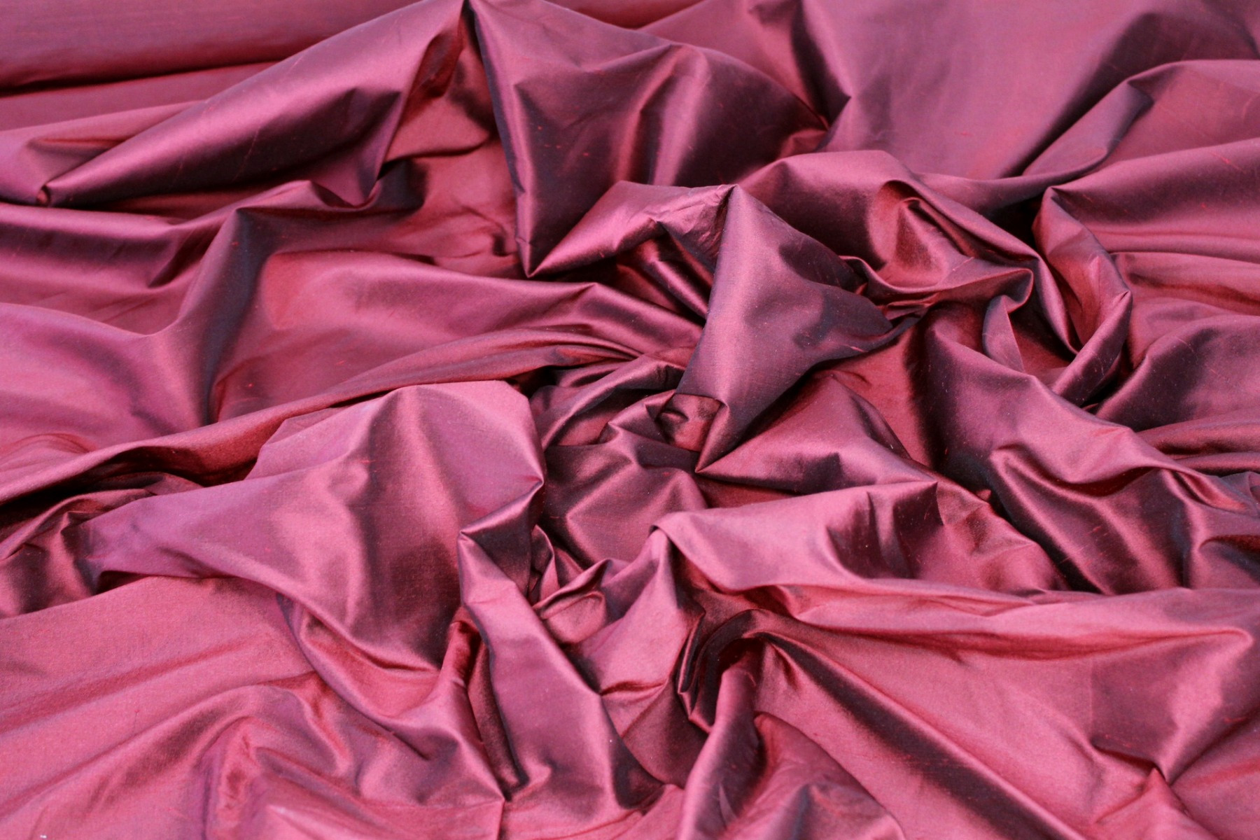 Silk Dupion - Two-Tone Red and Black fabric, image 2 of 6