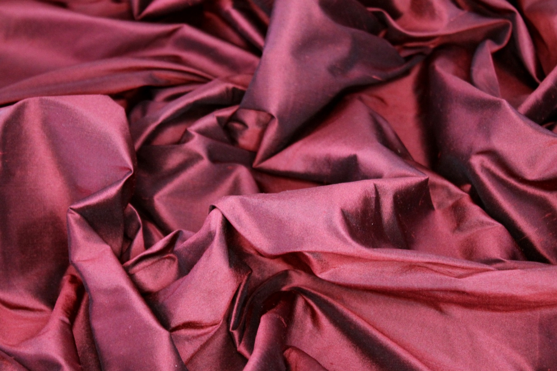 Silk Dupion - Two-Tone Red and Black fabric, image 3 of 6