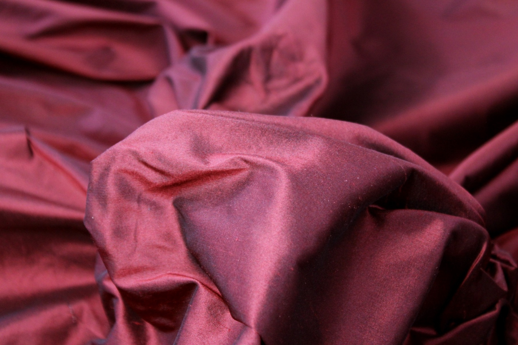 Silk Dupion - Two-Tone Red and Black fabric, image 4 of 6