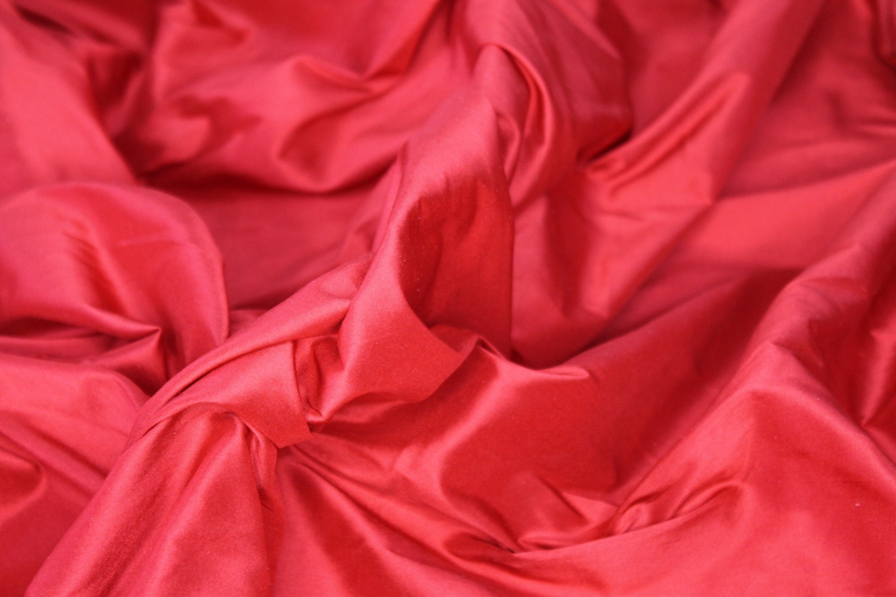 Silk Dupion - Pillarbox Red fabric, image 3 of 6